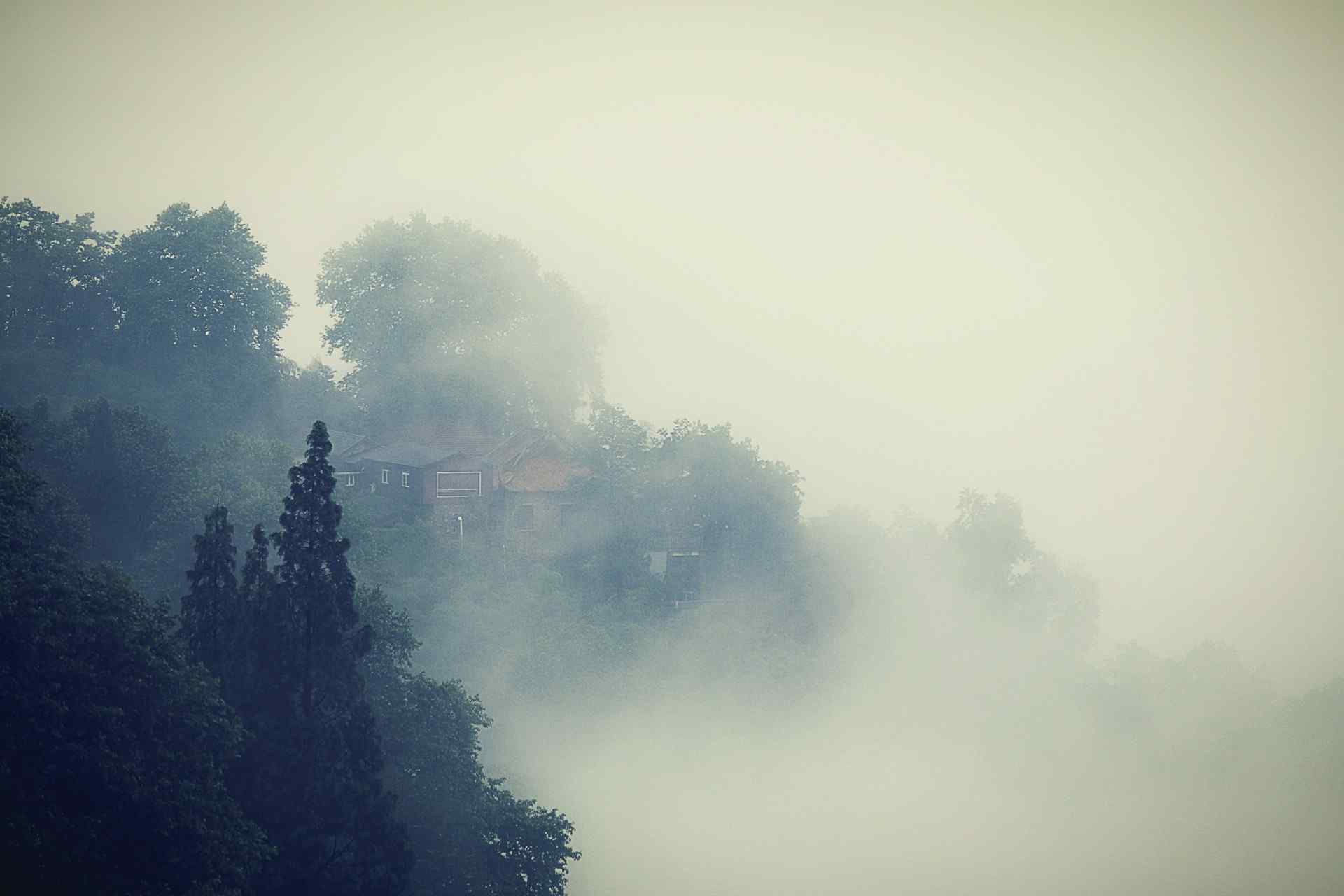 唯美云雾缭绕的莫干山桌面壁纸