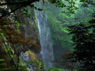 莫干山林间的瀑布
