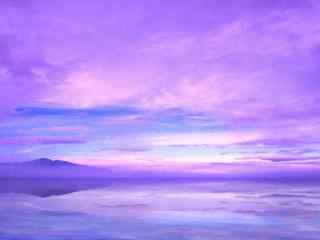 唯美神秘的紫色天空高清壁纸