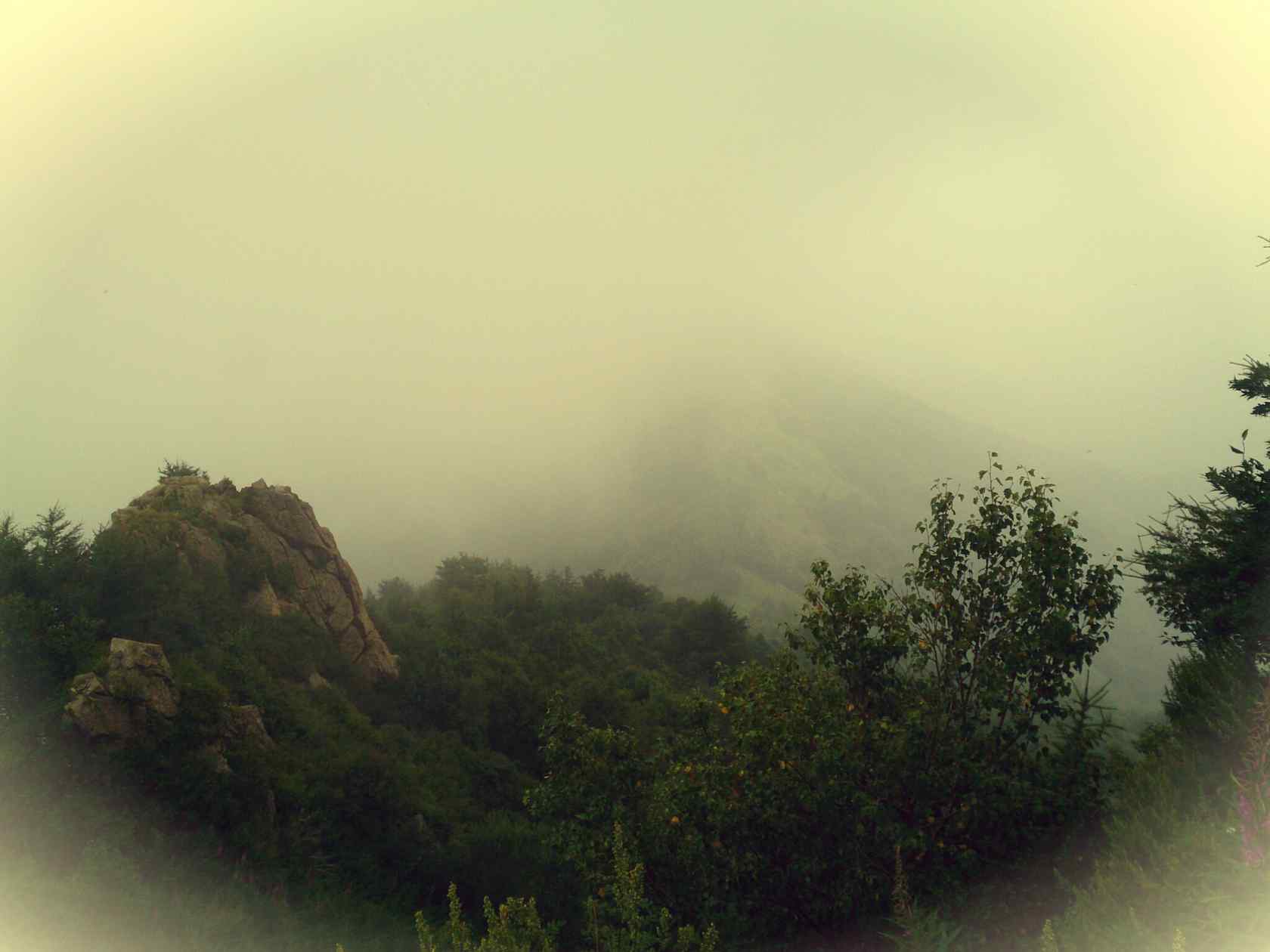 雾灵山山间雾景桌面壁纸