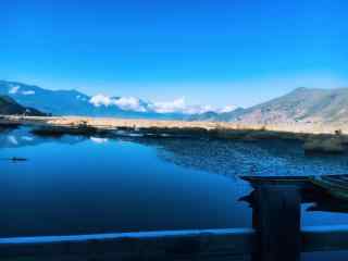泸沽湖走婚桥护眼风景图片