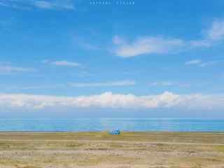青海湖之蓝天风景图片壁纸