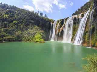 云南自然瀑布山水风景壁纸图片