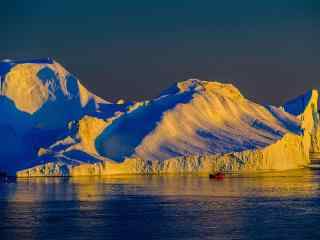 唯美冰川山水风景