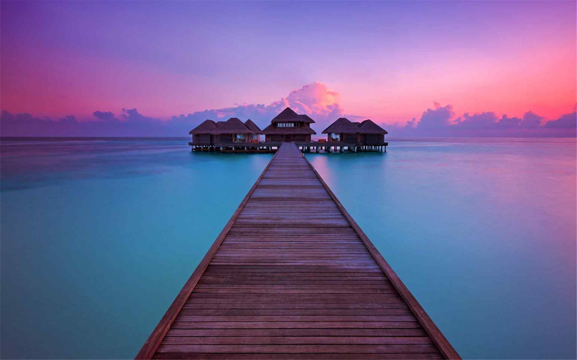 马尔代夫热带海洋唯美风景高清壁纸