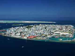 马尔代夫神奇的岛上都市高清壁纸图片