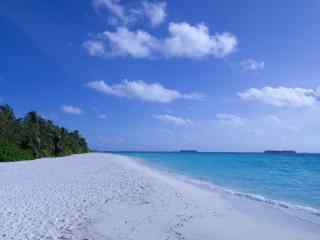马尔代夫海滩风景图片高清壁纸