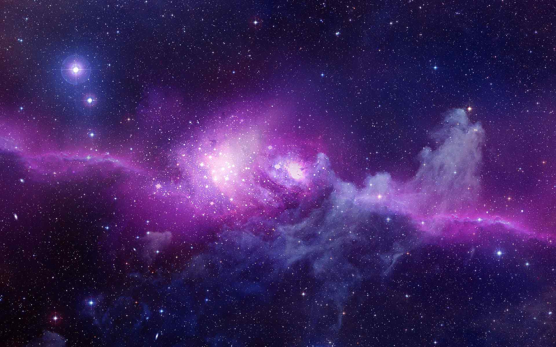 紫色的星云图片桌面壁纸
