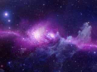 紫色唯美星云图片壁纸