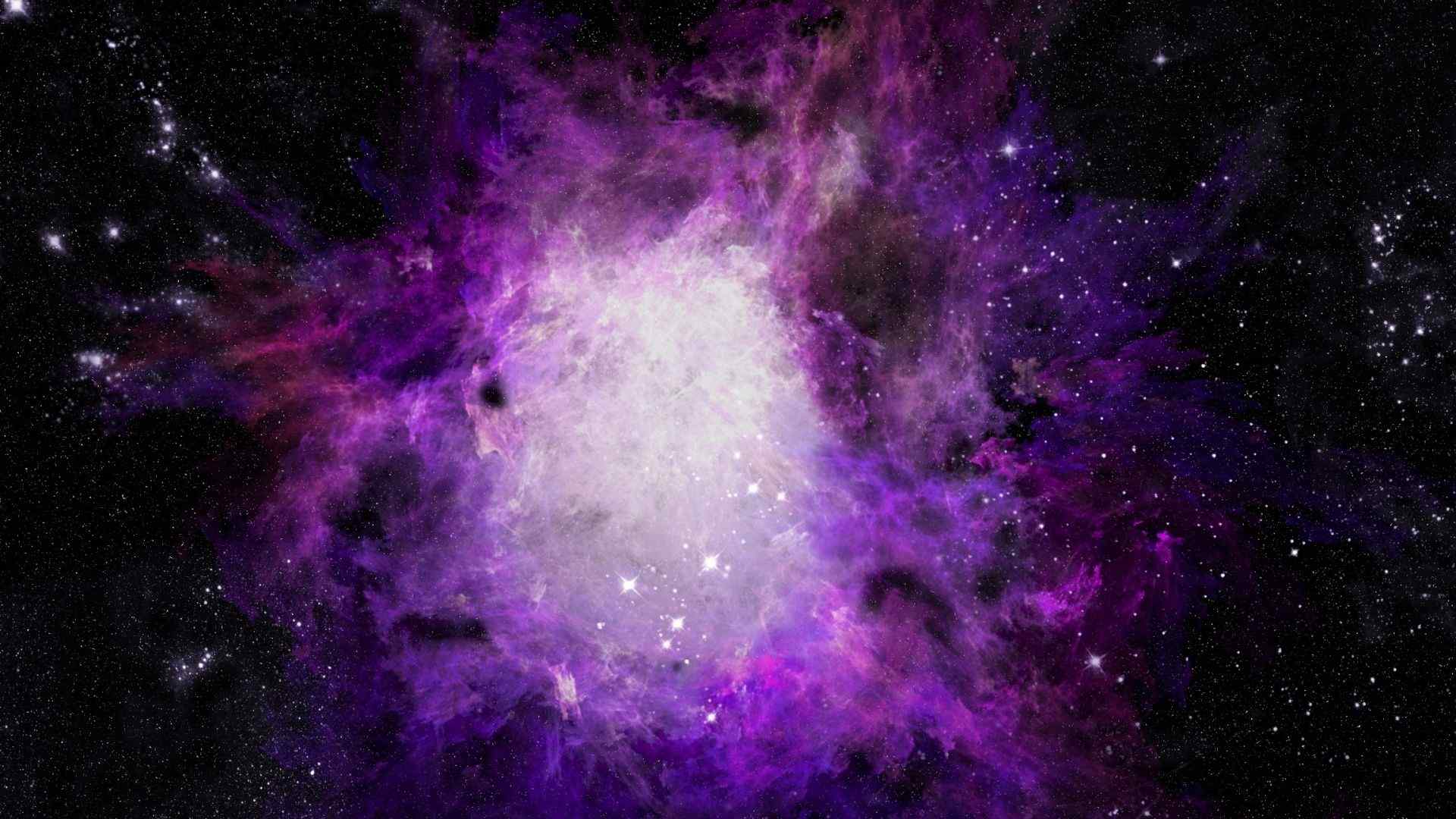 紫色唯美星空桌面壁纸