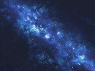唯美蓝色银河桌面