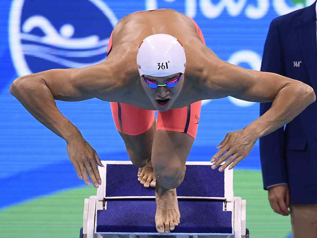 里约奥运会孙杨200米自由泳起跳画面壁纸