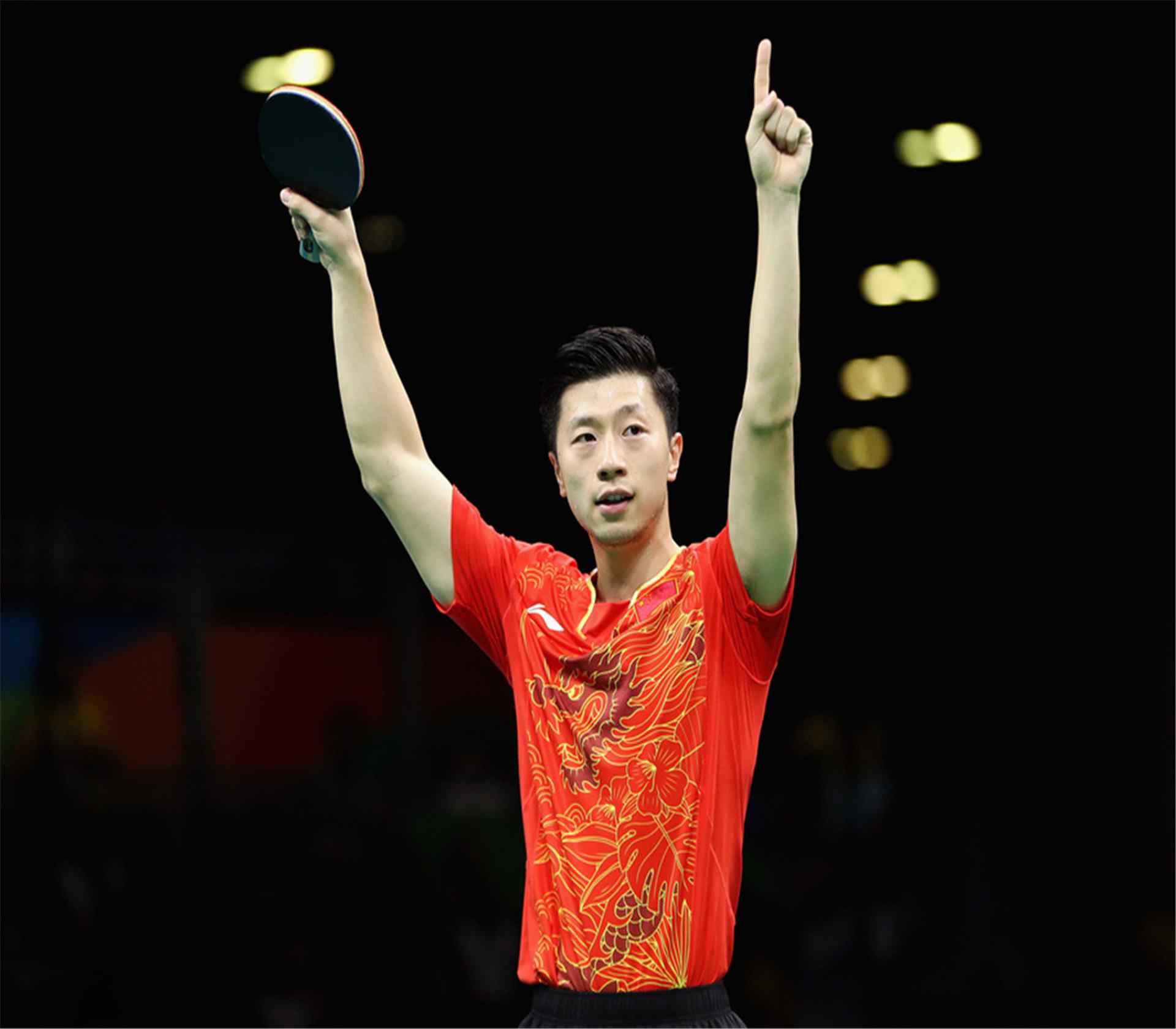 2016里约奥运男乒乓球马龙胜利图片桌面壁纸