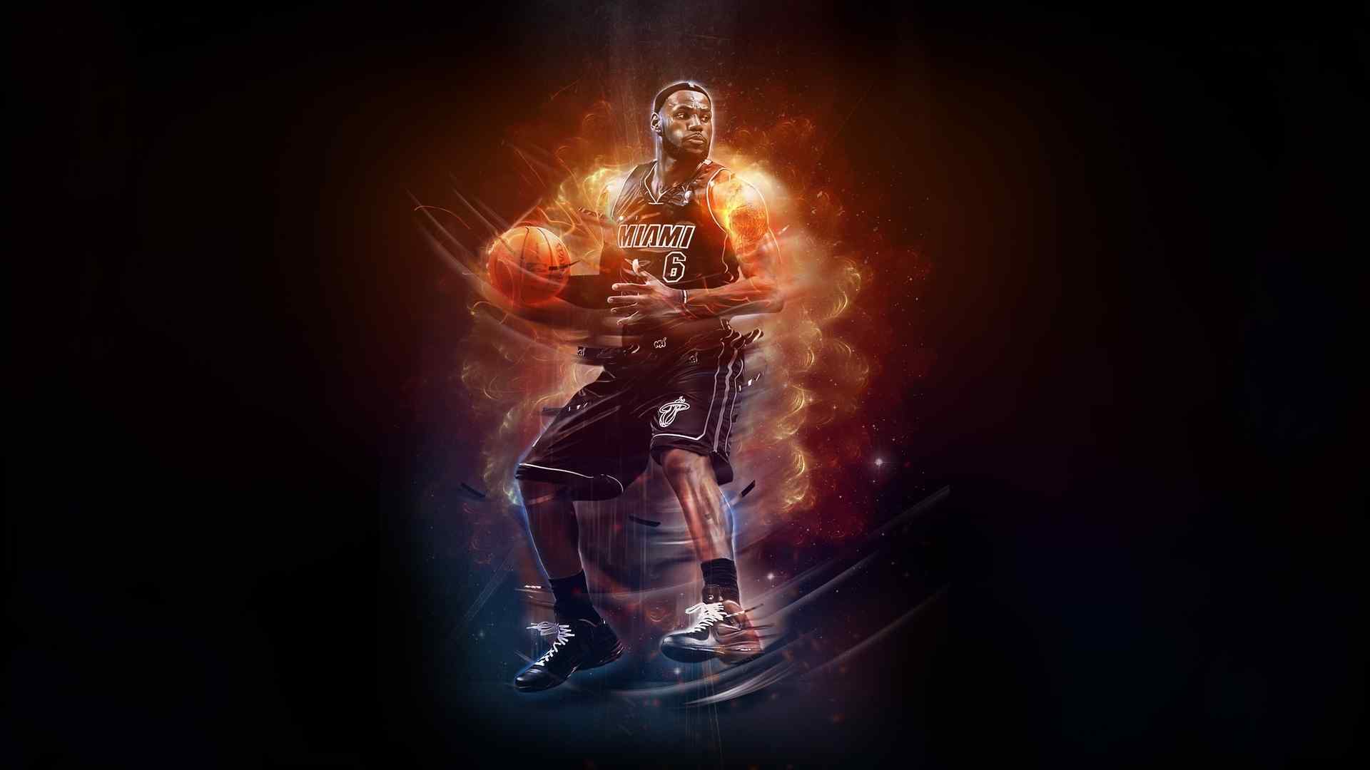 NBA篮球明星詹姆斯帅气写真桌面壁纸高清