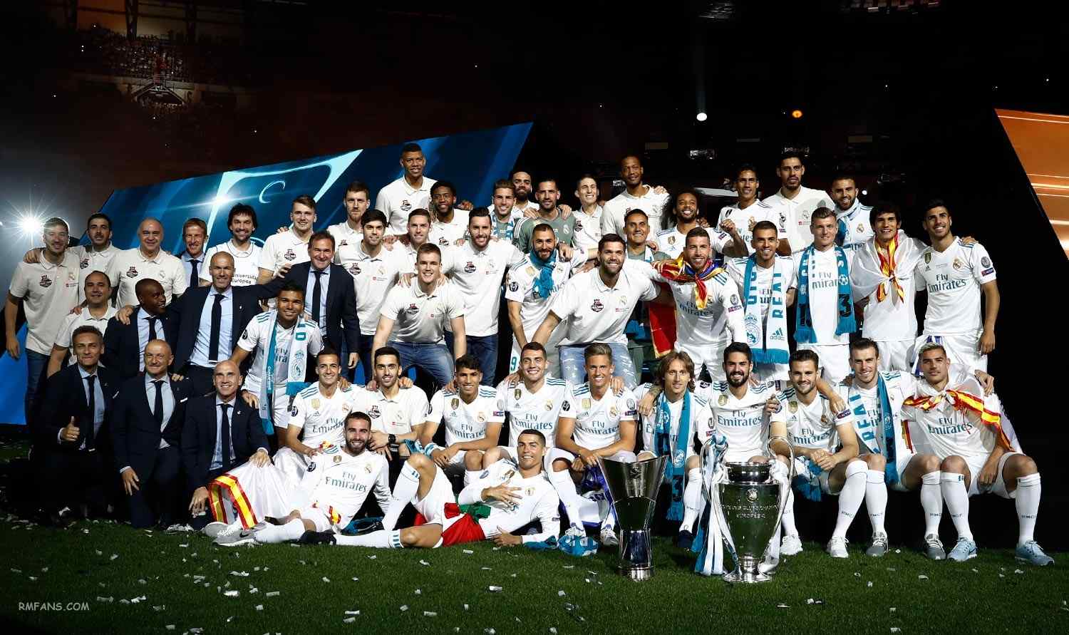 皇马2018欧冠冠军全体成员纪念图片